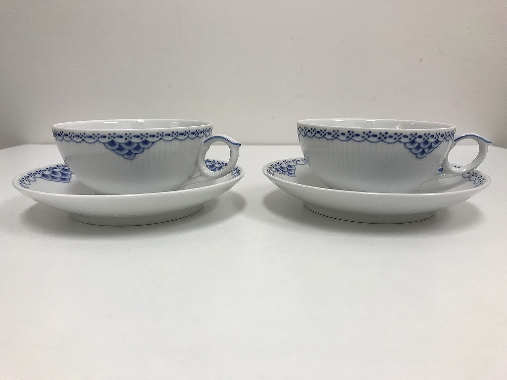 ロイヤルコペンハーゲン ROYAL COPENHAGEN お気に入りのカップで癒しのひととき プリンセス ペア カップ＆ソーサー おもてなし 【中古】