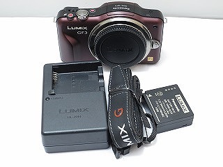 パナソニック Panasonic 鏡鑑受け答え一眼 LUMIX DMC-GF3 【中古】