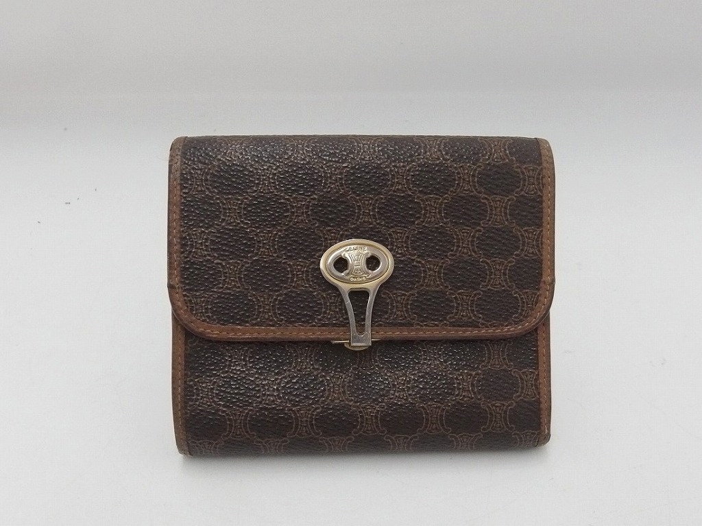 楽天市場】【未使用品】【財布】CELINE セリーヌ マカダム柄 三つ折り