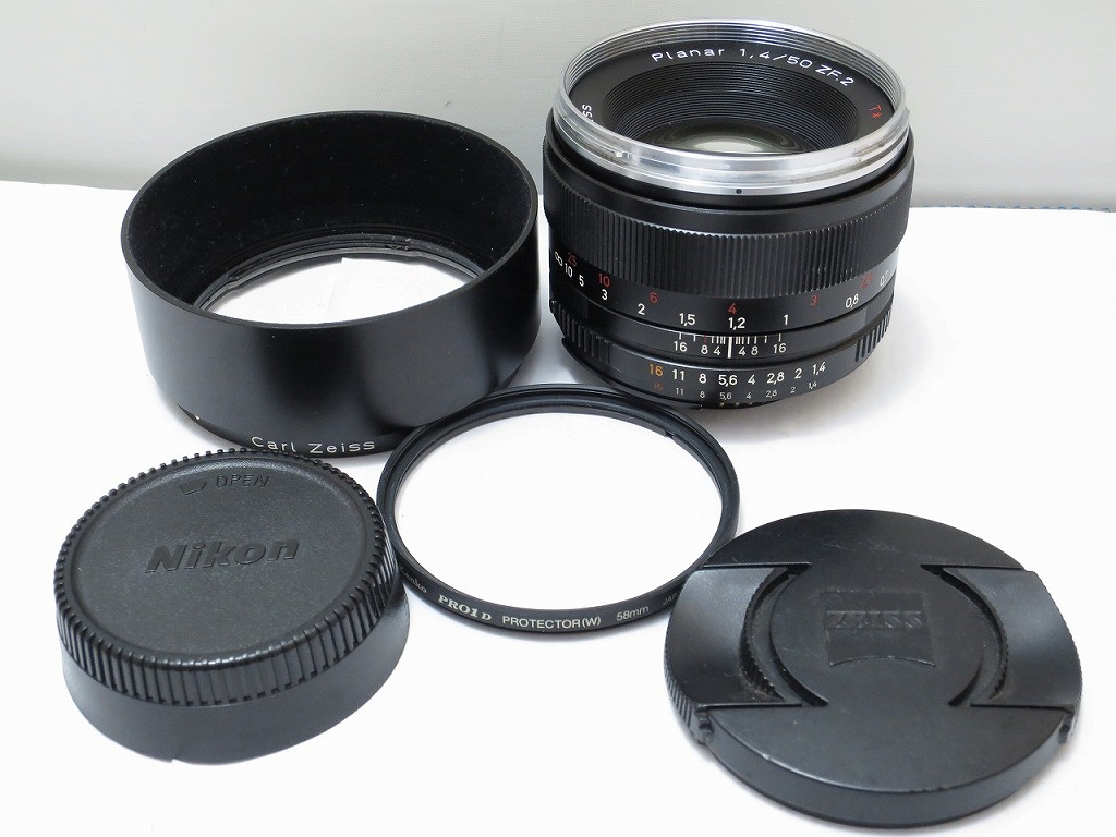 【全品ポイント10倍!要エントリー】【期間限定セール】カールツァイス Carl Zeiss Fマウント用単焦点レンズ Planar T* 1.4/50 ZF.2 【中古】|ワットマン店