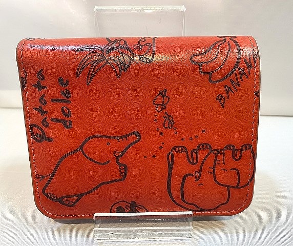 【全品ポイント10倍！要エントリー】【期間限定セール】ダコタ Dakota ２つ折り財布 レーザー ボックス型小銭入れ レッドに近いコールピンク・アニマル 【中古】｜ワットマン店
