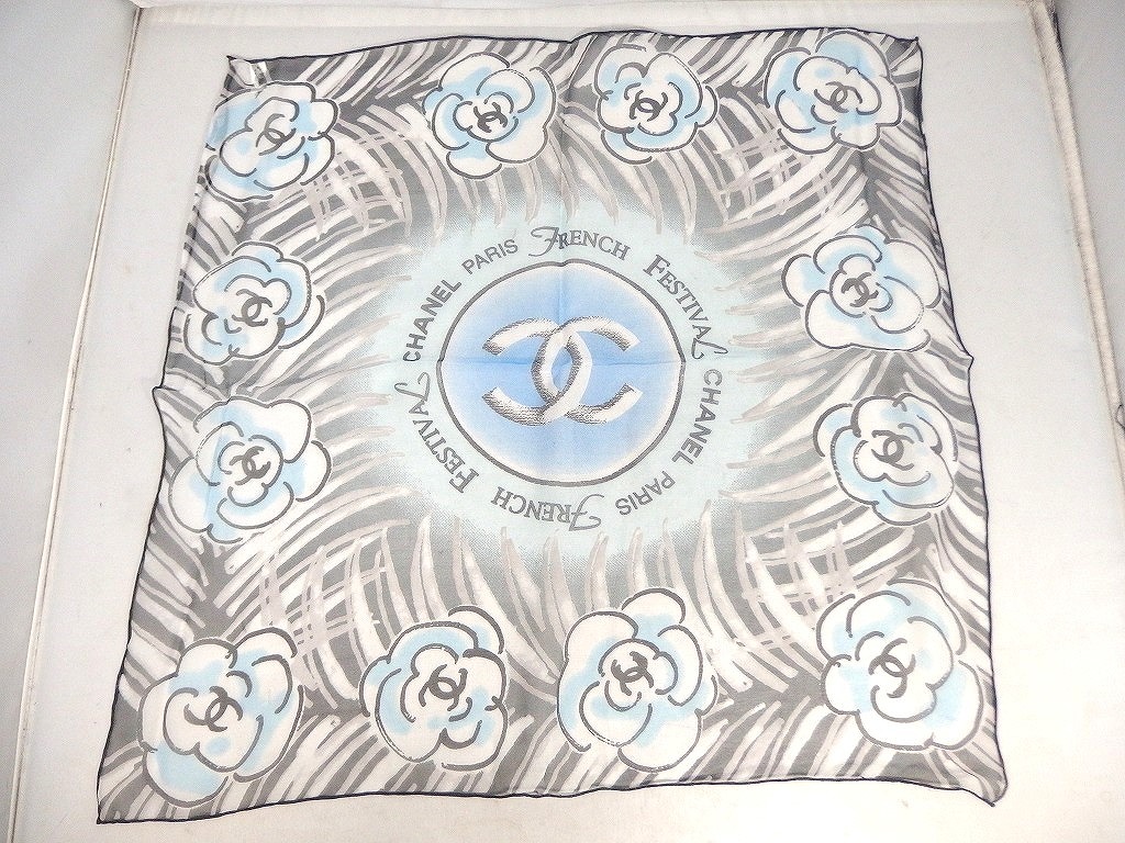 楽天市場】シャネル スカーフ CHANEL スカーフ シルクツイル CC