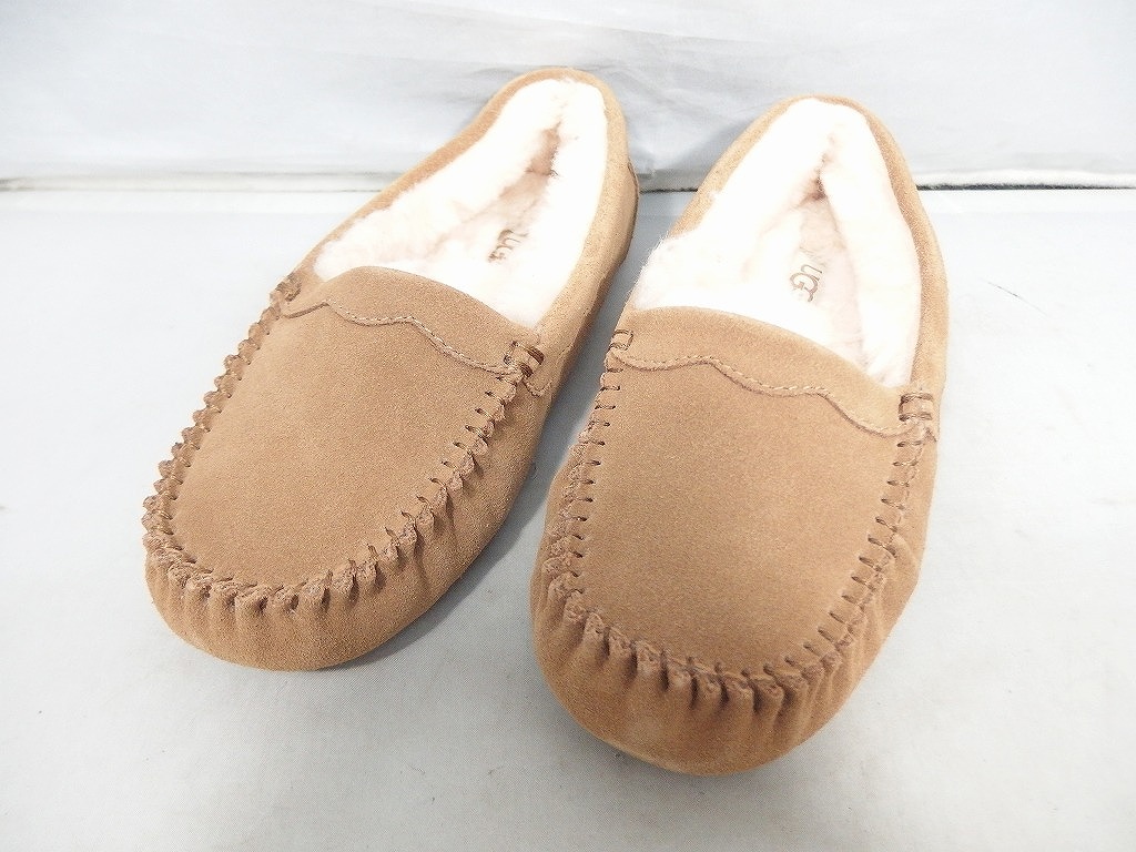 【継続期間制限事項大売り出し】アグ UGG W SCALLOPED MOC レディース モックシューズ 大きさ22糎 赤銅色 1118841-CHE-05 【中古】