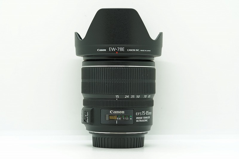 【継続期間押さえる大売り出し】キヤノン Canon EFマウント 水晶体 APS-C EF-S 15-85粍 F3.5-5.6 IS USM 【中古】