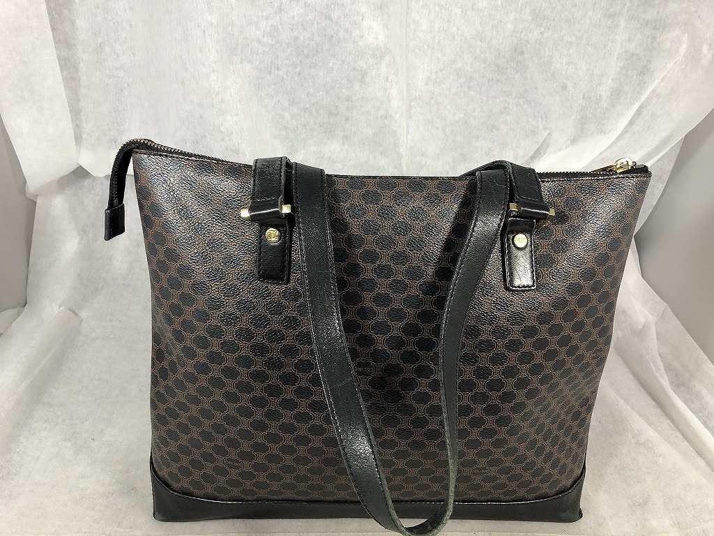 【期間限定セール】セリーヌ CELINE マカダム柄 トートバッグ ブラック 【中古】