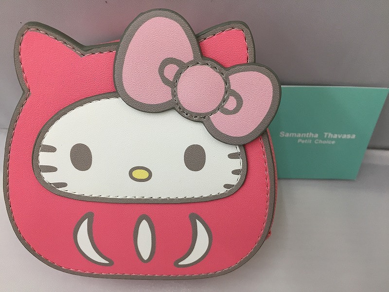 サマンサタバサプチチョイス Samantha Thavasa Petit Choice ハローキティ 東京だるま型コインケース 【中古】