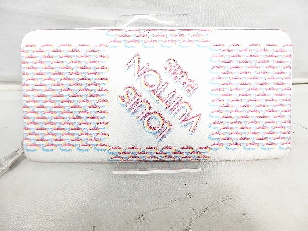 ルイヴィトン LOUIS VUITTON ジッピーウォレット ヴェルティカル 白（ダミエスプレー） M81403 【中古】