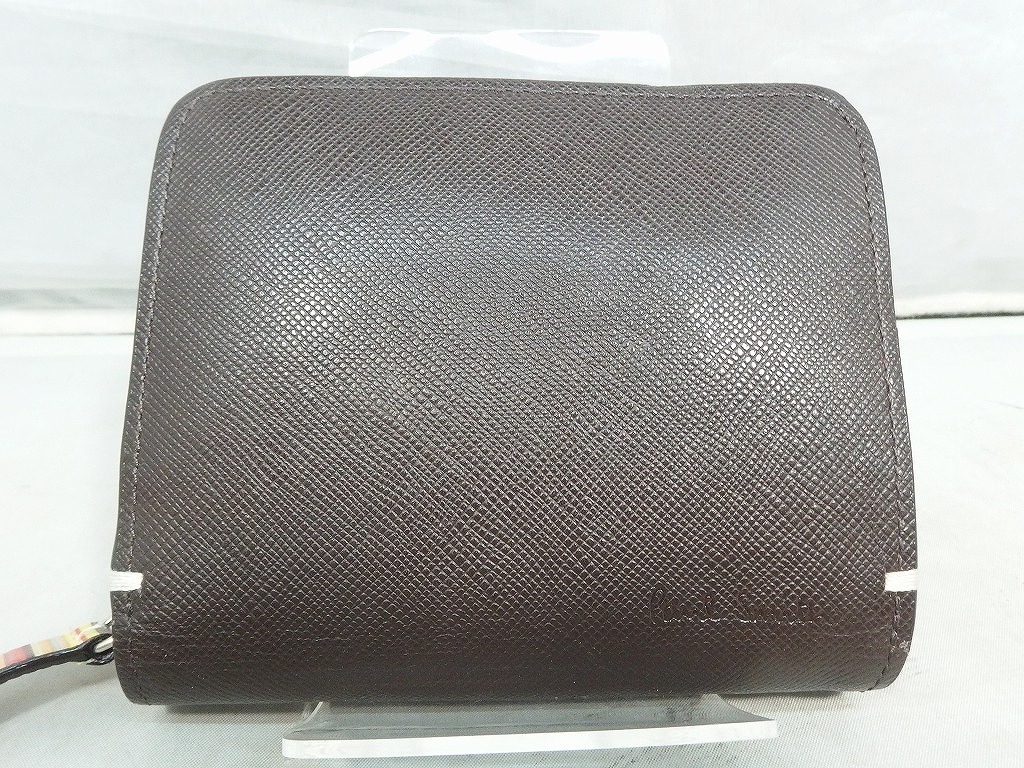 ポールスミス Paul Smith 二つ折り財布 茶色 【中古】