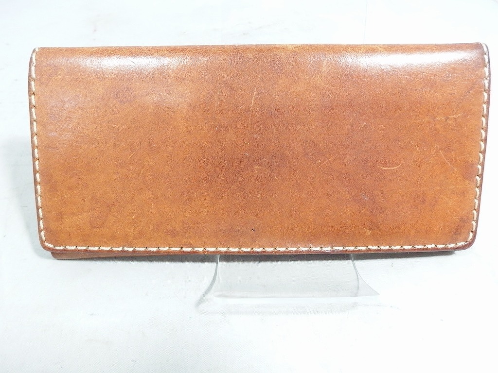 ヘルツ HERZ 長財布 茶色（レザー） 【中古】
