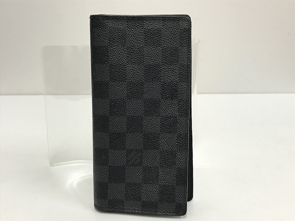 ルイ・ヴィトン LOUIS VUITTON とことん魅せる！オトナ仕様の二つ折り長財布 ダミエ ポルトフォイユ ブラザ 通勤通学 N62665 【中古】