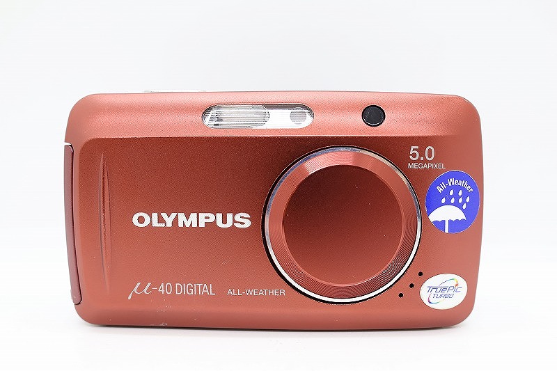 【継続期間制限事項大売り出し】オリンパス OLYMPUS コンパクトデジタルカメラ 赤いことお月さま μ-40 DIGITAL 【中古】