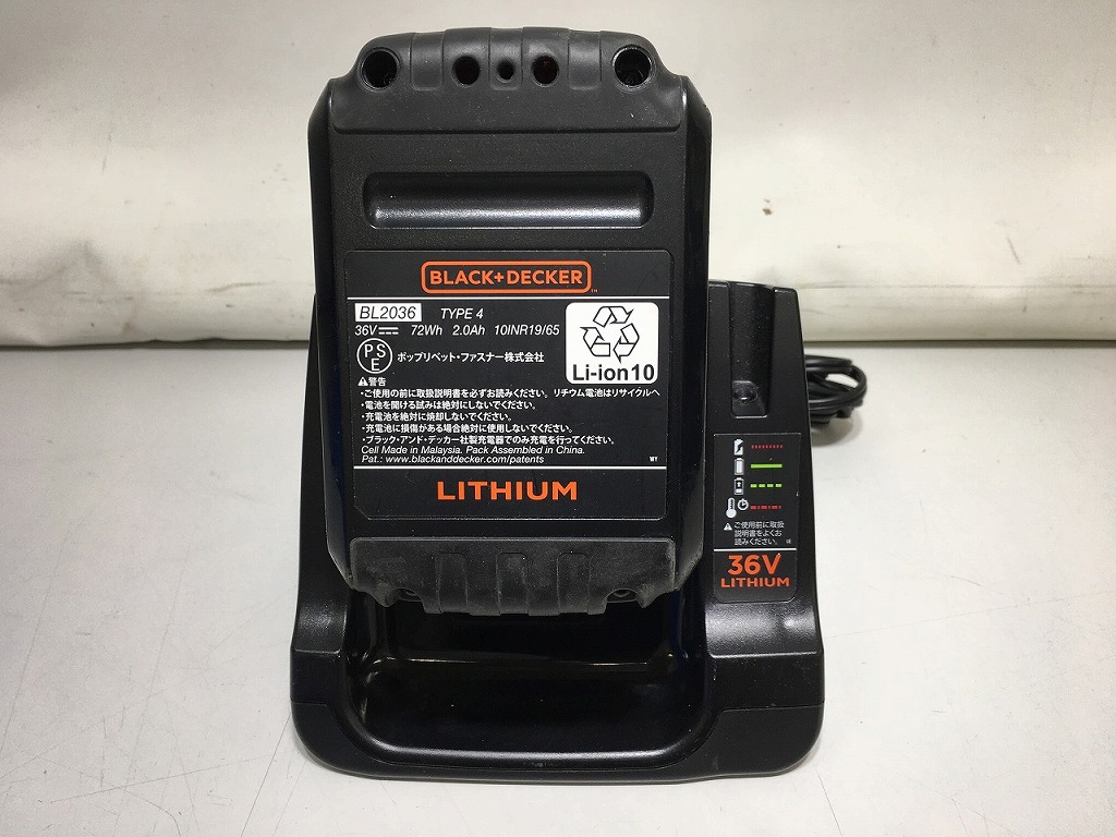 BLACK + DECKER BLACK + DECKER DC36Vバッテリーセット BL2036 【中古】