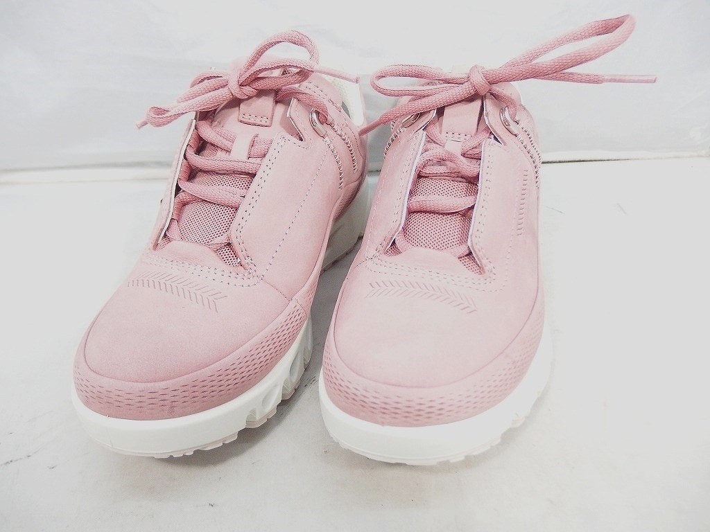 山びこ ecco （引き舟付き添い人）雨合羽 GORE-TEXスニーカー 大きさ22.5糎 サクラ色 【中古】