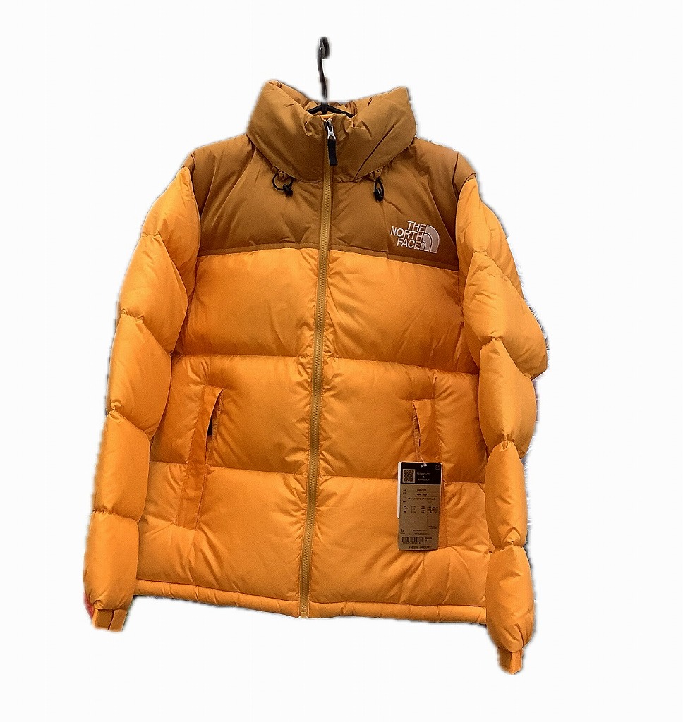 【全品ポイント10倍！要エントリー】【期間限定セール】ザノースフェイス THE NORTH FACE Nuptse Jacket ヌプシジャケット ダウンジャケット アイアンシトラス&times;アプリコットグレーズ ND92335 【中古】｜ワットマン店
