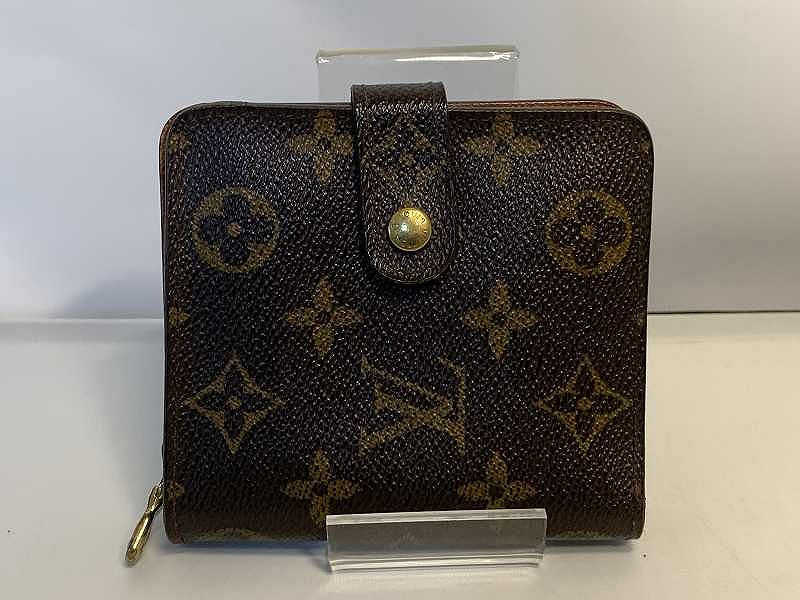 【全品ポイント10倍！要エントリー】【期間限定セール】ルイヴィトン LOUIS VUITTON コンパクトジップ財布 M61667 モノグラム ブラウン ユニセックス レザー M61667 【中古】