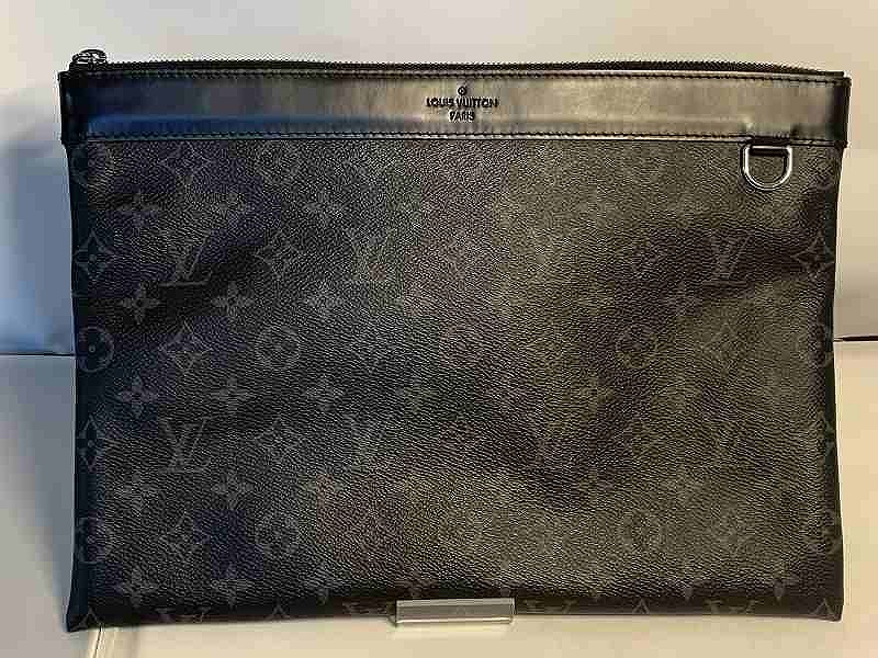 【継続期間押さえる大売り出し】ルイヴィトン LOUIS VUITTON クラッチペダル御徒面子 M62291 モノグラム モノグラムエクリプス ポシェット・大きな進歩 メンズ 黒いこと なめし革 M62291 【中古】