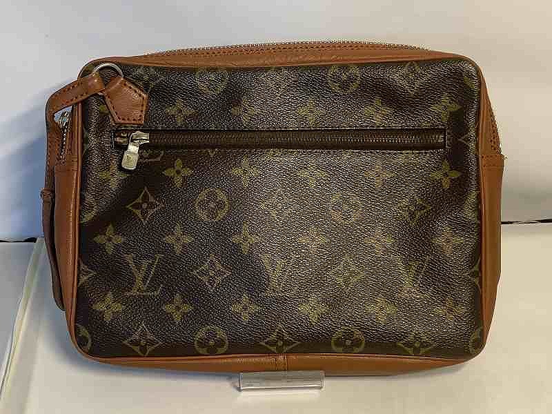 【全品ポイント10倍！要エントリー】【期間限定セール】ルイヴィトン LOUIS VUITTON クラッチバッグ 183 モノグラム サックスポ セカンドバッグ ポーチ ヴィンテージ ブラウン レザー 183 【中古】｜ワットマン店