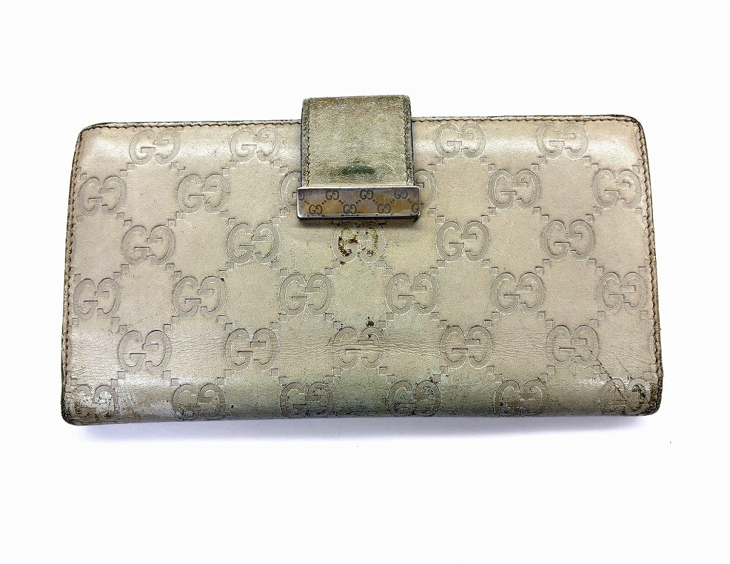 【全品ポイント10倍!要エントリー】【期間限定セール】グッチ GUCCI 二つ折り長財布 【中古】|ワットマン店