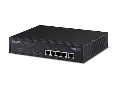 【全品ポイント10倍！】【期間限定セール】【未使用】 バッファロー BUFFALO 3af規格（PoE）対応 ノン・インテリジェントGigaスイッチ. 5ポート BSL-POE-G2105U 7,524円