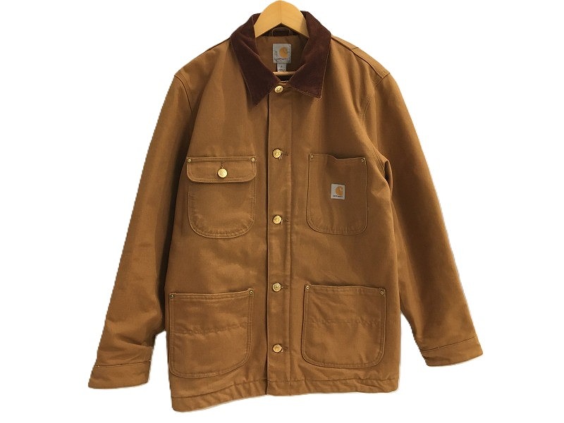 【継続期間押さえる大売り出し】鉄道車両ハート形 Carhartt 【並品】間鴨 チョアコート 赤銅色 103825 【中古】