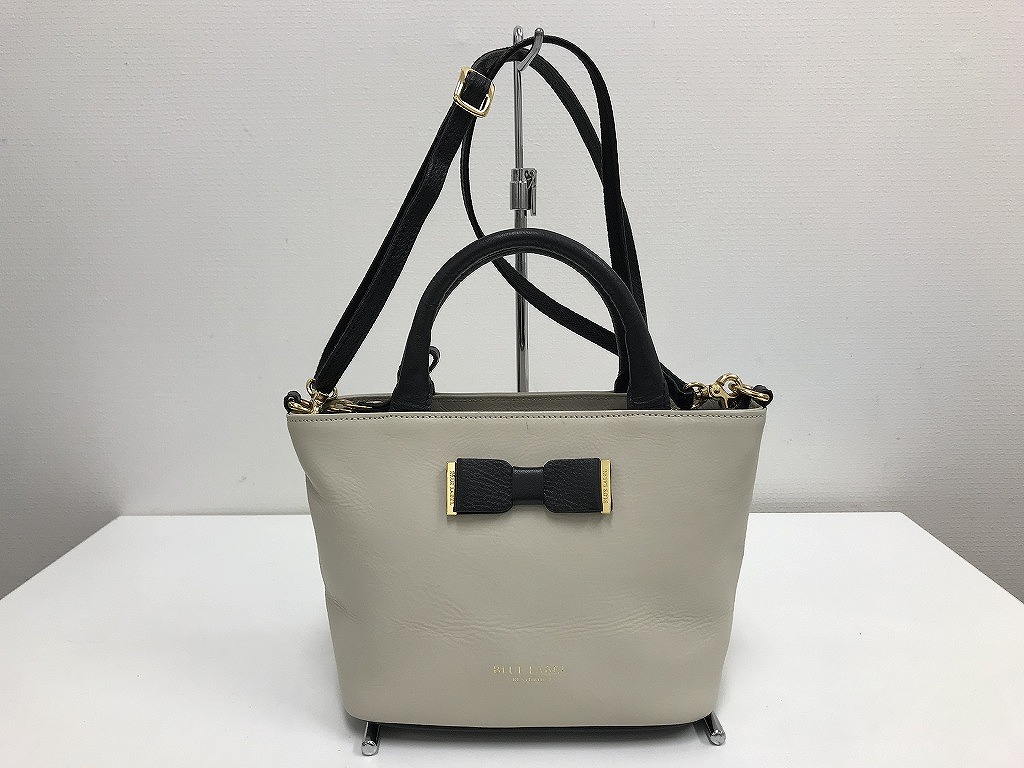 ブルーレーベル クレストブリッジ BLUE LABEL CRESTBRIDGE キュンかわ！2WAY 小さめハンドバッグ ショルダー斜め掛け鞄 りぼん 【中古】