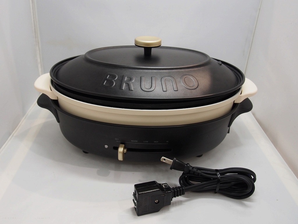 【全品ポイント10倍！】【期間限定セール】ブルーノ BRUNO オーバルホットプレート BOE053-BK 【中古】