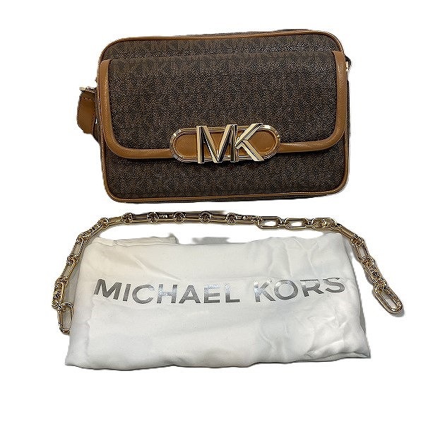 【4/4(土)20時～全品ポイント10倍！要エントリー】マイケルコース MICHAEL KORS マイケルコース パーカー ショルダーバッグ ﾁｪｰﾝバッグ ブラウン系 32F2G7PC8B 【中古】