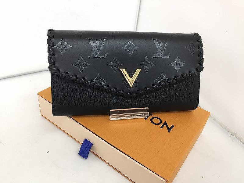 ルイヴィトン LOUIS VUITTON ポルトフォイユヴェリー/長財布 ノワール/ブラッグ M62059 【中古】