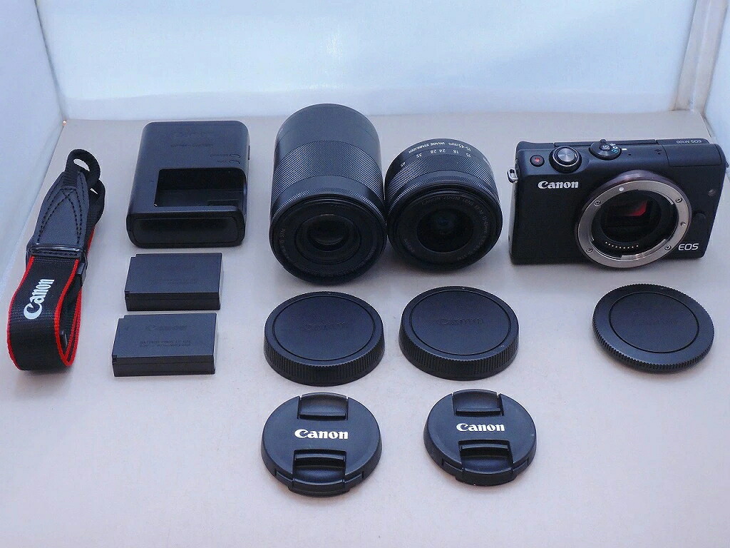 キヤノン Canon ミラーレス一眼カメラ ダブルズームキット APS-C EOS M100 【中古】
