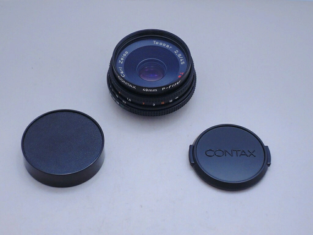 【継続期間制限事項大売り出し】カールツァイス Carl Zeiss Y/Cマウント 水晶体 Tessar 45粍 F2.8 MMJ 【中古】
