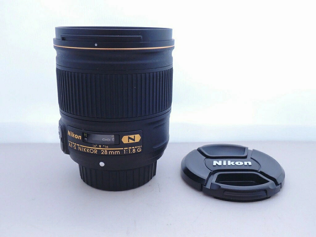 【継続期間制限事項大売り出し】ニコン Nikon Fマウント 水晶体 フルサイズ AF-S NIKKOR 28粍 f1.8 G 【中古】