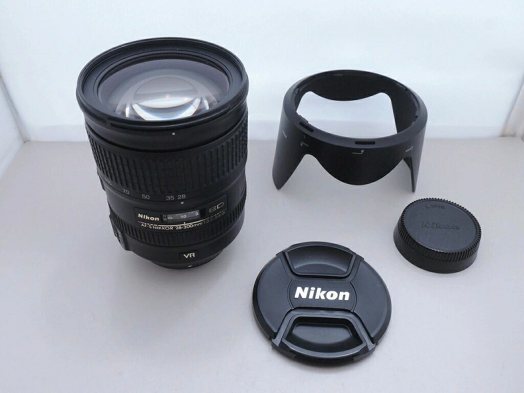 【継続期間制限事項大売り出し】ニコン Nikon Fマウント 水晶体 フルサイズ AF-S NIKKOR 28-300粍 f3.5-5.6 G ED VR 【中古】