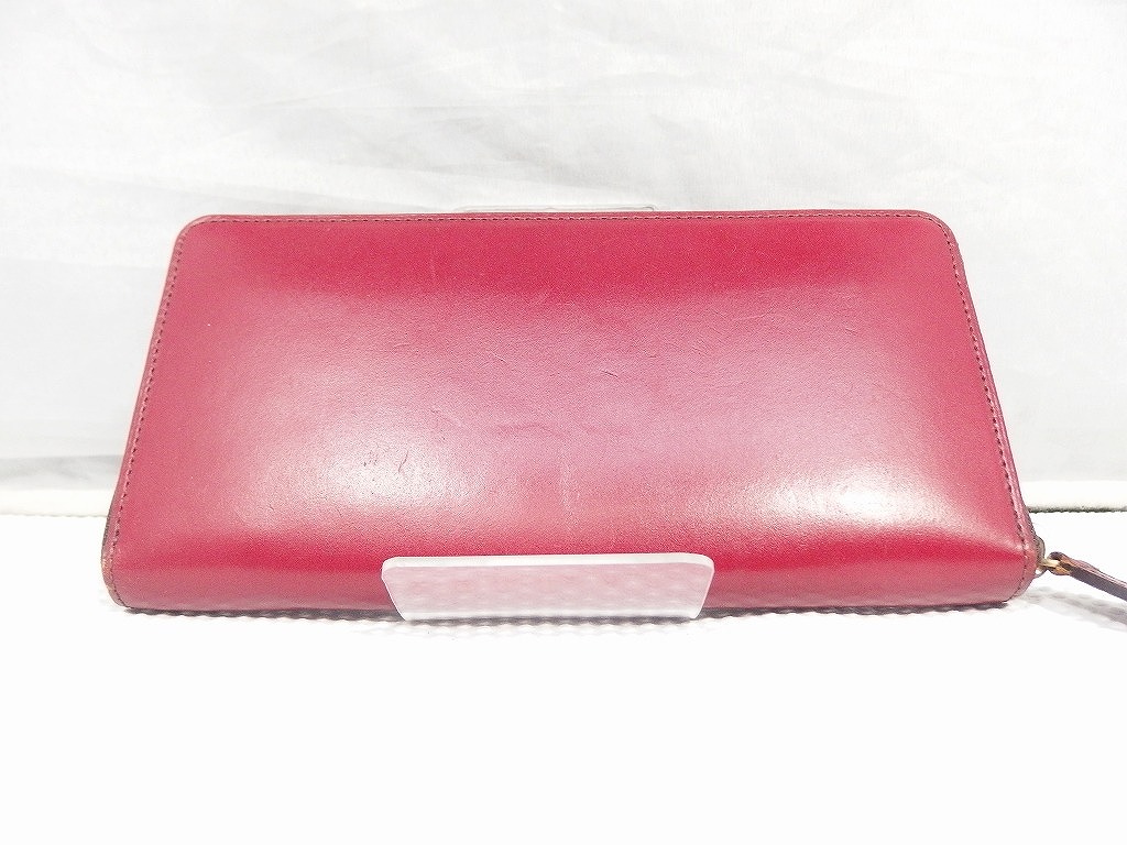 【全品ポイント10倍!要エントリー】【期間限定セール】ココマイスター COCOMEISTER ラウンドジップ長財布 赤 【中古】|ワットマン店