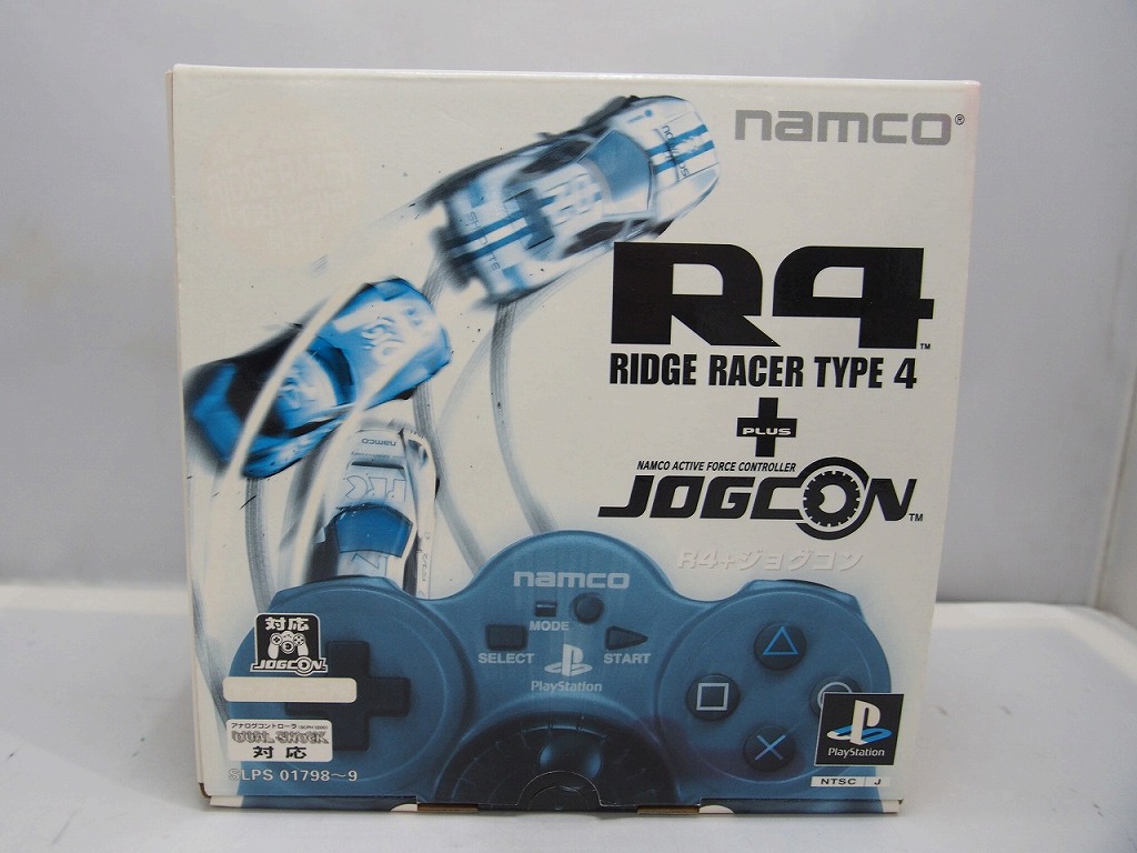 【未使用】 ナムコ namco リッジレーサーR4+JOGCON SLPS01798～9