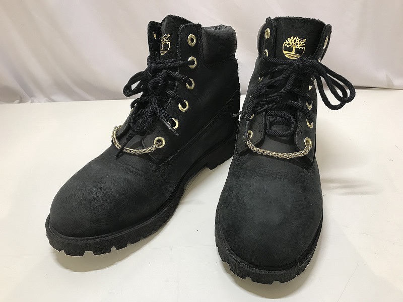 【継続期間制限事項大売り出し】ティンバーランド Timberland ハイカットブーツ 黒いこと 24971M 【中古】