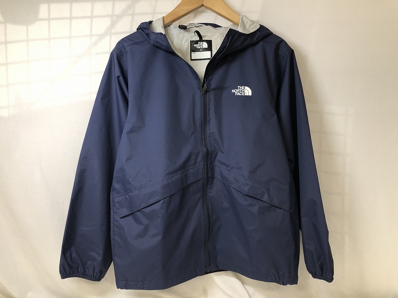 ザノースフェイス THE NORTH FACE 【状態良】【タグ付き】キッズ レインテックスユリイカ フーディ― ネイビー NPJ12610 【中古】