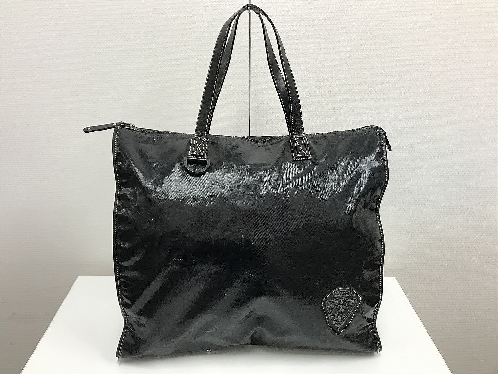 【継続期間押さえる大売り出し】グッチ GUCCI オトナ遣りかたのトートバッグ 旗幟 クレスト 上塗り帆布 なめし革 納める力人並み外れた B4可 鞄 181905 【中古】