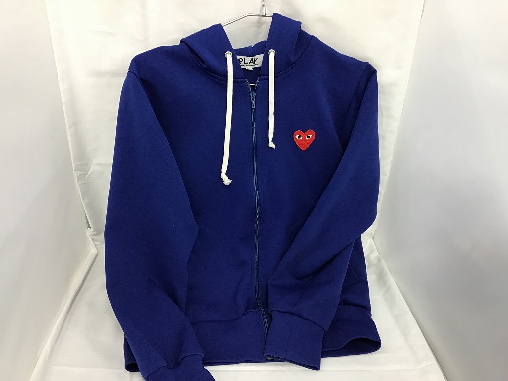 コムデギャルソン COMME des GARCONS PLAY パーカー L レディース 青色 【中古】