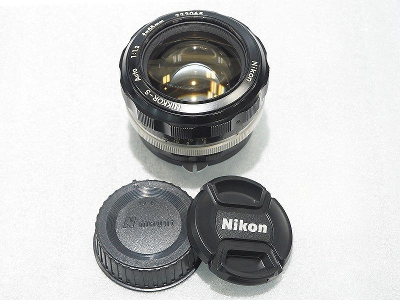 ニコン Nikon 単興味の中心水晶体 Nikkor-S Auto 55粍 F1.2 【中古】
