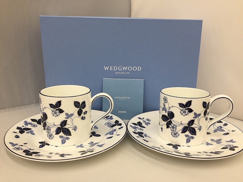 ウェッジウッド WEDGWOOD ワイルドストロベリーインクブルー 優勝杯 一皿仕掛ける 【中古】