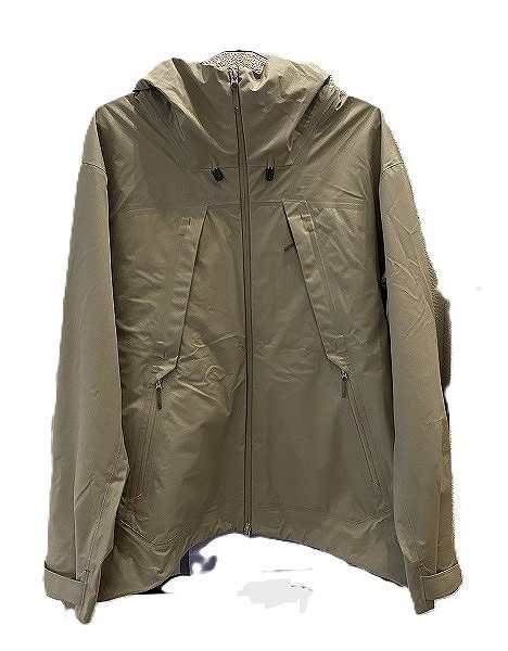 【継続期間押さえる大売り出し】デサント DESCENTE ハードシェルジャケット ZENCHIKEI VZ 雨合羽 防風 ベージュ系 DO6SWB07M 【中古】