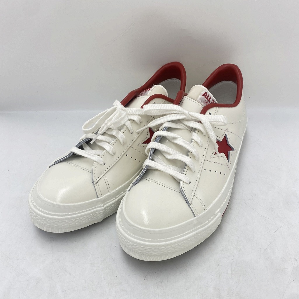 【継続期間制限事項大売り出し】コンバース CONVERSE ONE STAR J WHT/RED 大いさ:27.5糎 【中古】