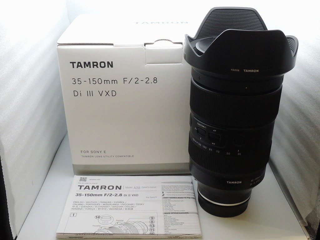 タムロン TAMRON Eマウント 水晶体 フルサイズ 35-150粍 f2-2.8 Di III VXD 【中古】