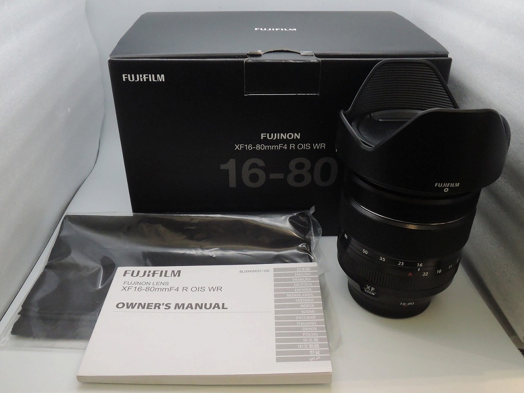 フジ写真フィルム FUJIFILM Xマウント 水晶体 APS-C XF 16-80粍 f4 R OIS WR 【中古】