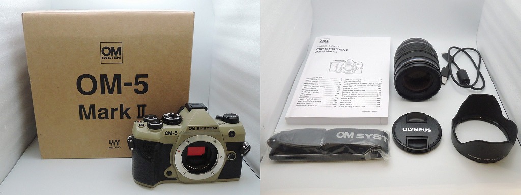 OMデジタルソリューションズ OM SYSTEM 銀鏡受け答え一眼写真機 水晶体一揃いの道具 フォーサーズ OM-5 MarkII 【中古】