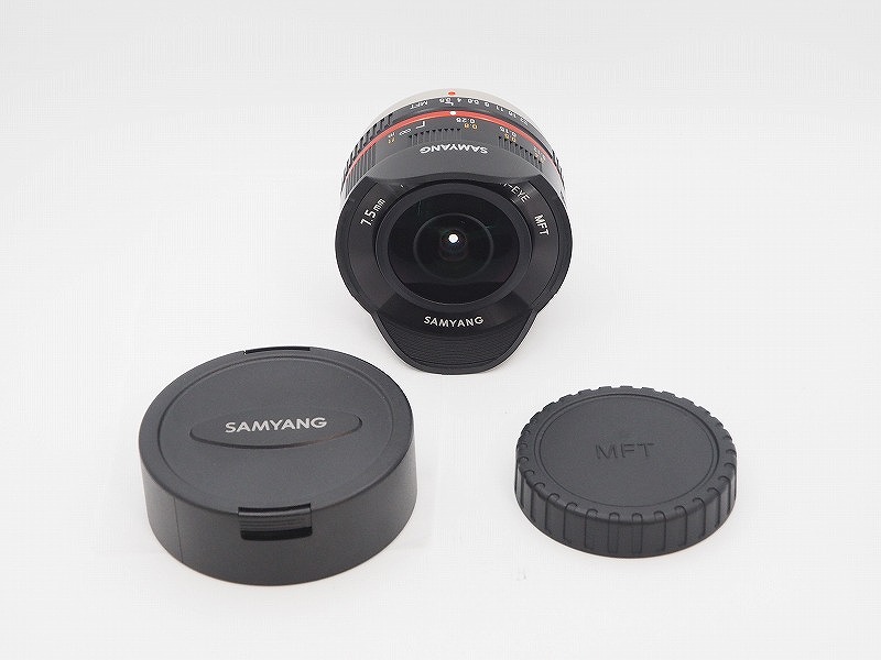 総締めヤン SAMYANG マイクロフォーサーズマウント 水晶体 7.5粍 Ｆ3.5 UMC ＦＩＳＨ-EYE 【中古】