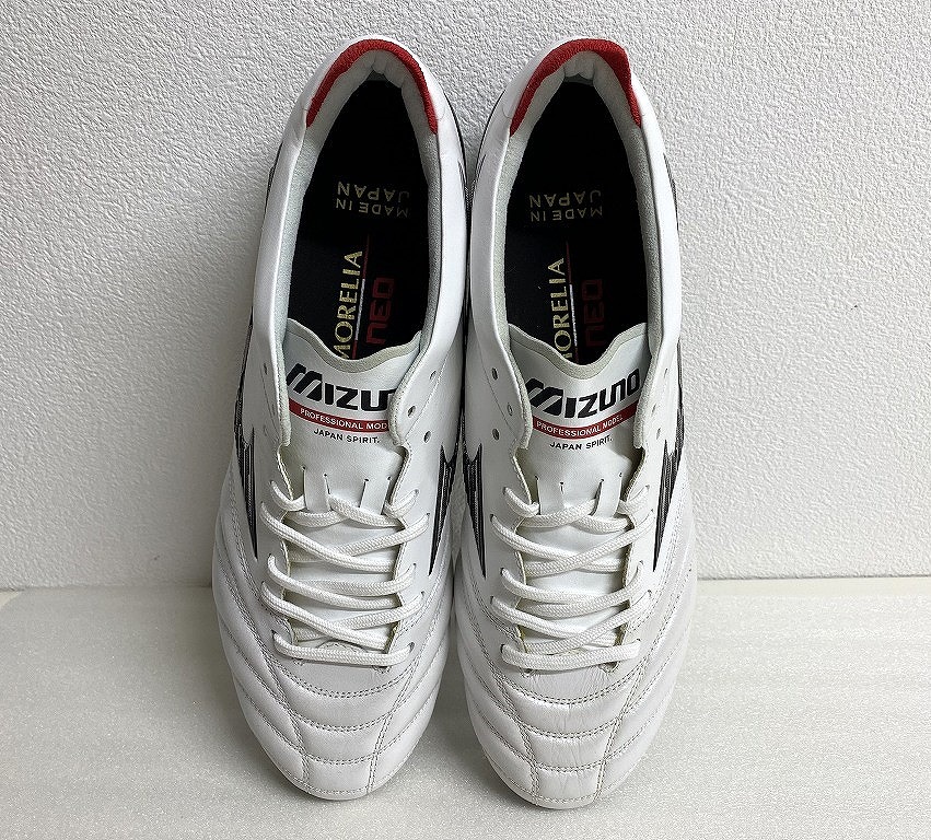 ミズノ MIZUNO モレリアネオ 4 JAPAN MIX 蹴球スパイク FOOTBAL スティールトップスタッド 白いこと×黒いこと P1GC233009 【中古】