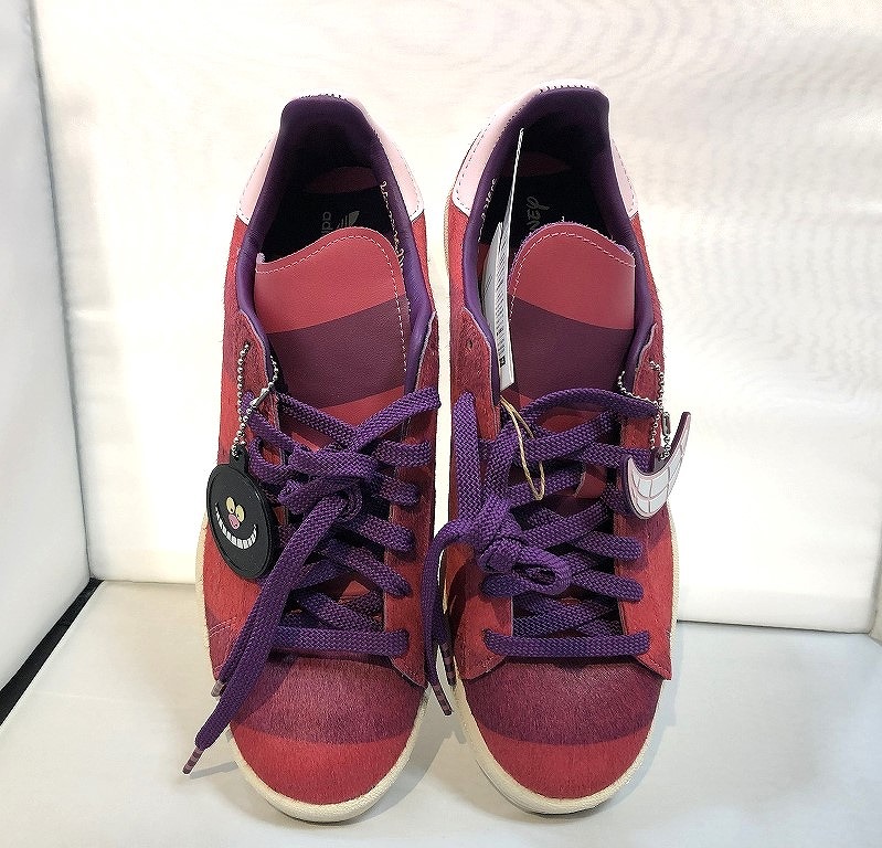 アディダス adidas Disney 二人三脚 スニーカー ふしぎの国のアリス チェシャ猫 構内 80S 25ｃｍ さくら色系、パープル系 GX2026 【中古】 スニーカー-レディース靴