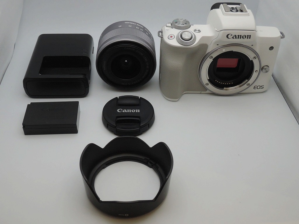 キヤノン Canon 銀鏡受け答え一眼写真機 水晶体一揃いの道具 APS-C EOS Kiss M2 【中古】