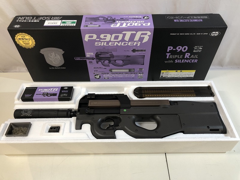 【全品ポイント10倍！要エントリー】【期間限定セール】東京マルイ tokyomarui 【並品】P-90 電動ガン P-90TR SILENCER 【中古】｜ワットマン店